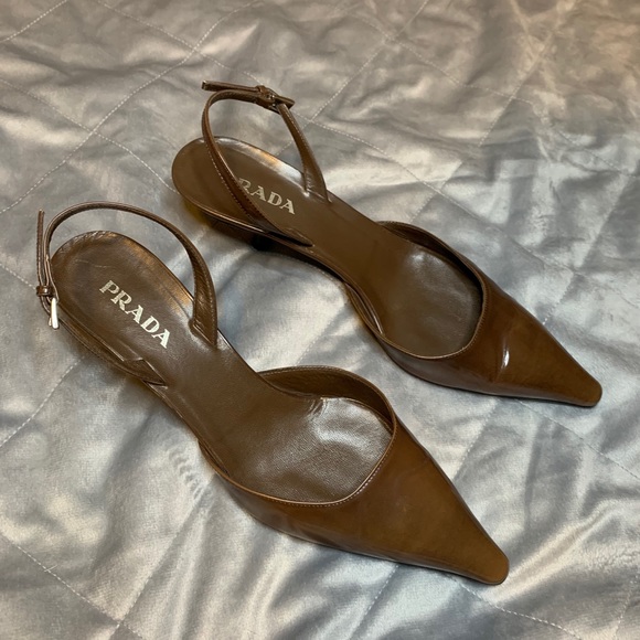 Prada Shoes - Vintage 90’s Brown Prada Heels